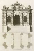 Six Framed Copper Engravings of Architectural Facades