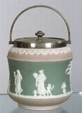 Wedgwood ThreeColor Jasper Dip Biscuit Jar