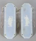 Pair of Wedgwood Light Blue Jasper Dip Door Plates