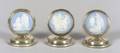 Six Wedgwood Solid Light Blue Jasper Placecard Holders