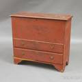 Redpainted Twodrawer Blanket Chest