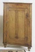 Pennsylvania tiger maple corner cupboard ca 1830