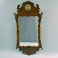 Chippendalestyle Mahogany Veneer Scrollframe Mirror