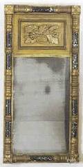 New England late Federal painted mirror ca 1840