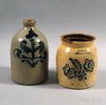 Two Pieces of Cobaltdecorated Stoneware