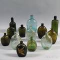 Thirteen Glass Flasks and Bottles