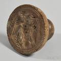 Carved Pine Eagle Butter Stamp