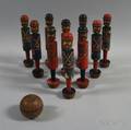 Lithographed Tenpin Figural Bowling Game