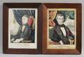 Two Framed Handcolored Engravings of Franklin Pierce and James K Polk