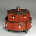 Redpainted Twotier Rotating Spice Box