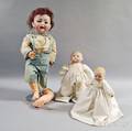 Three Bisque Head Dolls