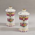 Pair of Samson Porcelain Covered Jars