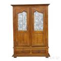 French Provincial Oak Armoire
