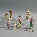 Seven German and Austrian Porcelain Figures