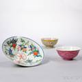 Three Enameled Bowls