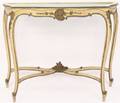 Italian Painted Carved  Gilt Console Table