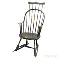 Blackpainted Continuousarm Windsor Rocking Chair
