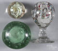 Three glass paperweights