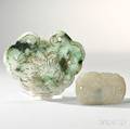 Carved Jade Plaque and Pendant