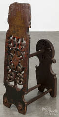 Scandinavian carved and painted winder