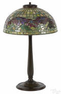 Tiffany Studios patinated bronze table lamp