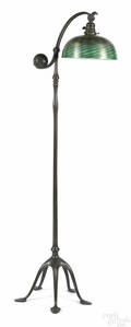 Tiffany Studios patinated bronze counter balance floor lamp