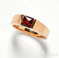 18kt Gold and Citrine Tank Ring Cartier