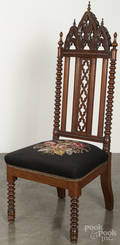 Victorian gothic back side chair Provenance The Estate of Katherine K Gaeth