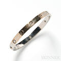 18kt White Gold and Diamond Love Bracelet Cartier