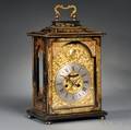 Miniature Continental Japanned Table Clock