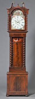 J Black Mahogany Tall Clock