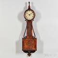 Mahogany Paneled Timepiece or Banjo Clock