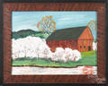 Oil on board farm scene