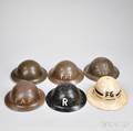 Six British Air Raid Precautionary Helmets