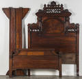 Victorian walnut bed