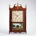 Eli Terry Mahogany Pillar and Scroll Shelf Clock