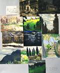 Frank Simon Hermann American 18661942 Twelve Works on Paper Primarily American and European Landscapes
