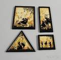 Four Framed Reversepainted Silhouettes