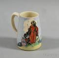 John Richard Flanagan American 18951964 Salmagundi Club Painted Porcelain Mug Flight from Egypt
