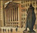 Felix Fabian British 20th Century New York Stock Exchange Building