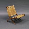 Hans Wegnerstyle Folding Teak Rope Chair