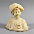 Alabaster Bust of a Young Girl