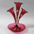Cranberry Glass Epergne