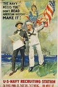 James Montgomery Flagg The Navy Needs You Dont Read American History  Make It US WWI Lithograph Poster