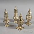 Four English Silver Casters