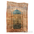 Silk Tabriz Prayer Rug