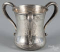 Sterling silver threehandled cup
