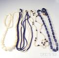 Four Hardstone Bead Necklaces