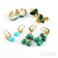 Four Pairs of Turquoise and Hardstone Earrings