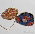 Two Small Vintage Floral Beaded Purses